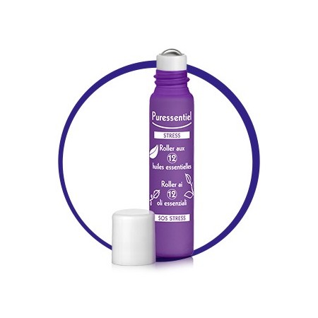 Puressentiel Stress Roller s 12 esenciálnymi olejmi