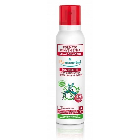 Puressentiel SOS sprej za insekte 150 + 50 ml s umirujućim učinkom