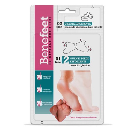 Hydratačný krém Benefeet a exfoliačné rukavice na nohy