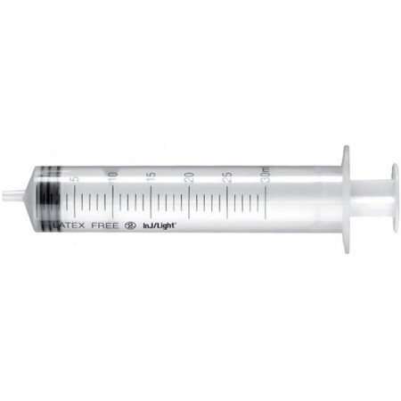 Seringue sans aiguille 20 ml INJ / LIGHT avec cône Luer excentrique - 50 pcs