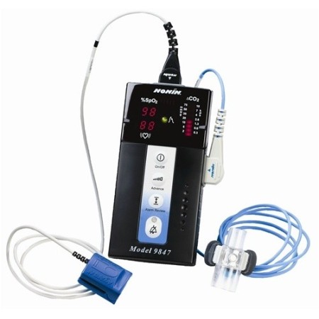 CO2 detektor i pulsni oksimetar s alarmima 9847