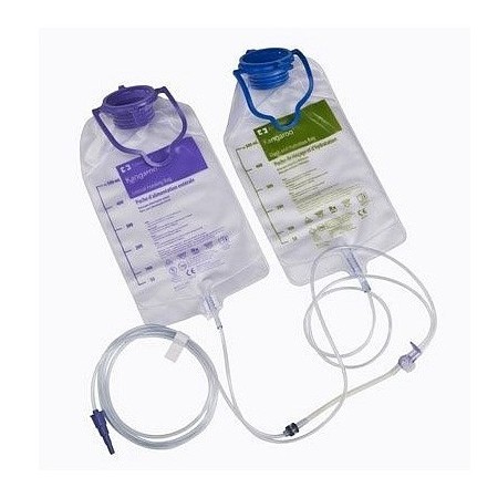 Infusionsset mit integriertem Doppelbeutel à 1.000 ml für Nähr- und Waschlösung – 30 Stück für Kangaroo