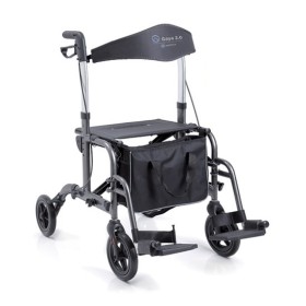 Vikbar rollator i lackerad aluminium - 4 hjul - Dubbelfunktion - Gaya 2.0