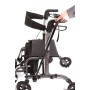 Vikbar rollator i lackerad aluminium - 4 hjul - Dubbelfunktion - Gaya 2.0