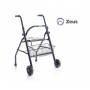 Sammenklappelig Rollator I Malet Stål - 2 Hjul - Med Sæde Og Kurv - Zeus