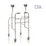Foldable Rollator With Underarm Support In Painted Steel - Height-Adjustable Legs