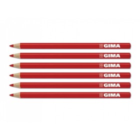 Gima dermatologisk penna - röd - förpackning. 6 st.