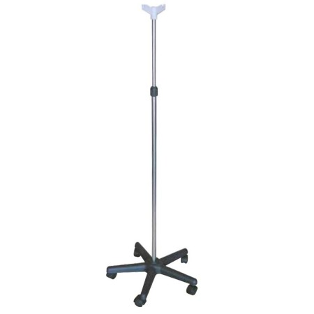 Piantana per ipodermoclisi Inox a 2 o 4 ganci base plastica