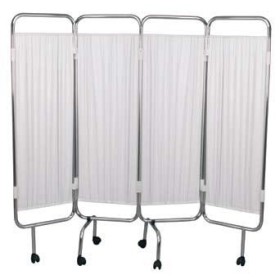 4-panelsskärm i aluminiumrör