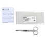 Stainless steel scissors straight alternate tips - caterpillar pattern - 14 cm