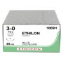 suture monofilament ethicon ethilon - aiguille 3/0 19 mm - pack. 36 pièces.