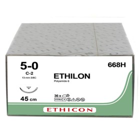 ethicon ethilon monofilament sutur - 5/0 nål 13 mm - förp. 36 st.