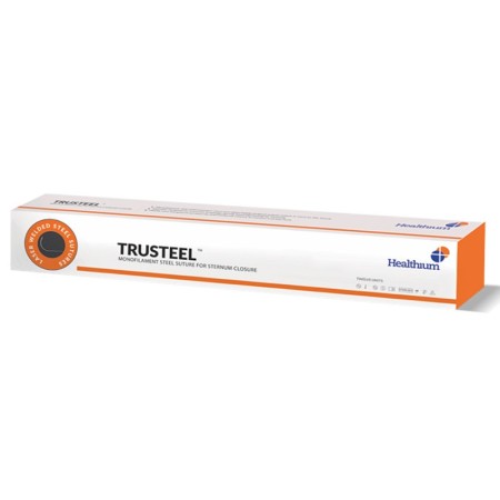 Suture not abs. Trusteel 7 gauge, 1/2 curve, needle 48 mm - 45 cm - natural - pkg. 48 pcs.