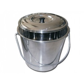 Nerezový kôš s vekom - 15 litrov