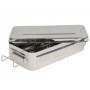 Edelstahlbox 25x12,5x4,6cm - mit Griffen