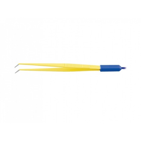 Rak engångstång 15 cm med 3 meter kabel - vinklad spets 1,0 mm