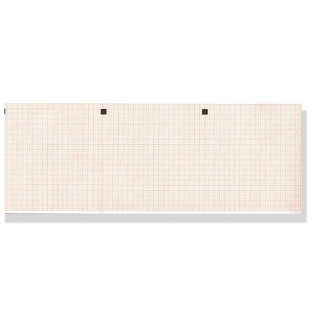 Carta termica ecg 112x100 mmxm x 300 pacco griglia arancio - conf. 25 pacchi