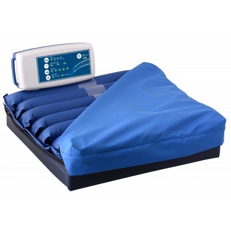 Coussin anti-escarres pour fauteuils roulants à éléments interchangeables avec compresseur Anteamed