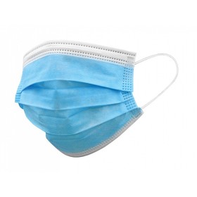 Gisafe 98% 3-ply filtering surgical mask type iir with elastic bands - pediatric - light blue - flowpack - pack 10 pcs.