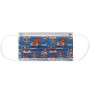 Masque chirurgical filtrant 98% Gisafe 3 plis type iir avec élastiques - adultes - crânes - flowpack - pack. 10 pièces.