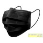 Gisafe 98% 3-ply type iir filtering surgical mask with elastic bands - adults - black - box - pack. 50 pcs.