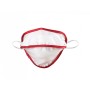 Mascherina riutilizzabile mycroclean kid bfe 99,8% - bianca/rossa