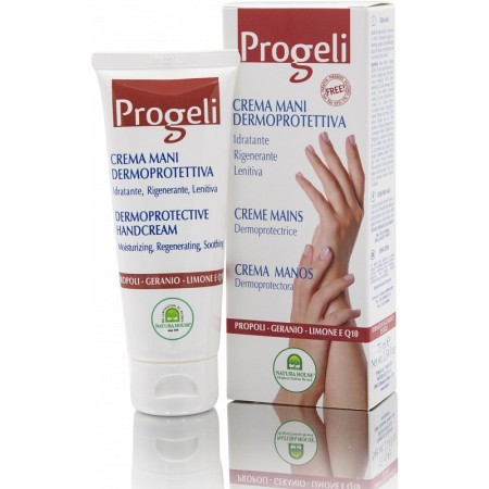 Crema de Manos Progeli con Coenzima Q10 Dermoprotectora, Hidratante, Regenerante, Calmante 75 ml