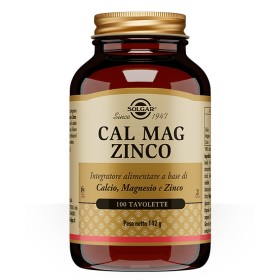Solgar Cal Mag Zinc - 100 comprimés calcium, magnésium et zinc - 100 comprimés