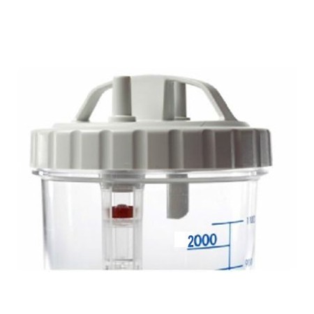 Pot chirurgical complet de 2 litres autoclavable (max 120°C) pour aspirateurs New Askir, New Aspiret et New Hospivac