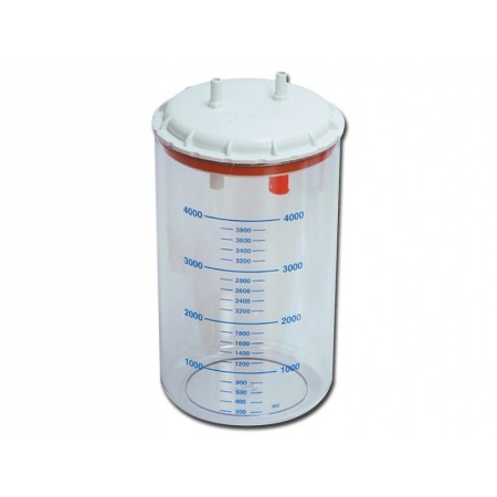 Borcan de 4 litri cu capac - autoclavabil la 121°C