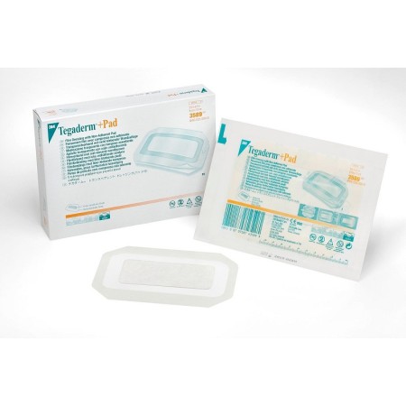 3M Tegaderm + Pad - Pansament steril transparent 9x15 cm cu compresă, 3589 - pachet de 25 buc.