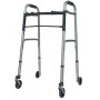 Duralumin-Rollator 2 vordere Schwenkräder und 2 feste Hinterräder von 3,7 Zoll