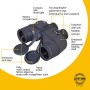 Binoclu Levenhuk Nelson 7x50 cu reticul și busolă