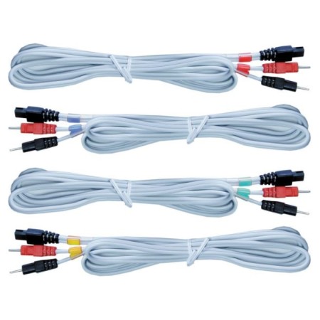 Set de 4 cabluri Compex gri 6P / Fire Chattanooga / Ștecher Compex