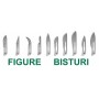 100 Lame bisturi monouso ACCIAIO AL CARBONIO varie figure