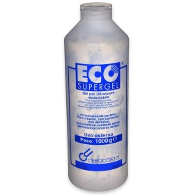 Transparentný gél na ultrazvuk a pulzné svetlo Eco Supergel Clear v 1 l fľaši.