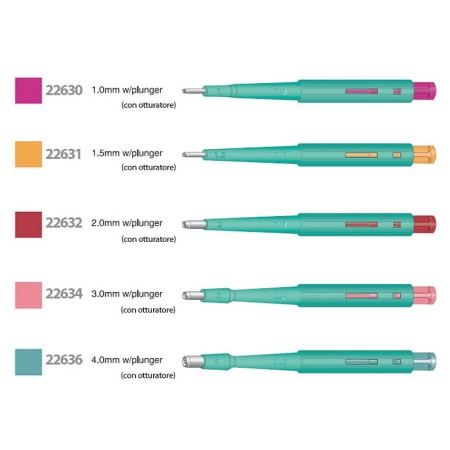 Curette biopsia kai diametro 3 mm con otturatore - 1 pezzo
