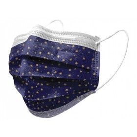 Gisafe Filterend Chirurgisch Masker 98% 3-laags Type IIR met Elastieken - Volwassenen - Sterren - Flowpack - Pak van 10 stuks