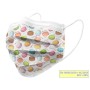 Gisafe filterend chirurgisch masker 98% 3-laags type IIR met elastische banden - volwassenen - macarones - flowpack - pack 10 st