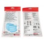 Gisafe 98% 3-ply filtering surgical mask type iir with elastic bands - adults - light blue - flowpack - pack. 10 pcs.