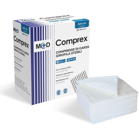 Gefaltete unsterile Mullkompressen aus reiner Baumwolle - 100 Mullkäse