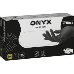 Einweghandschuhe aus Nitril ohne Puder schwarz VAM ONYX - 100 Stk.