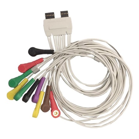 Câble ECG Clickecg (ECG d’effort) - IEC snap 10 fils pour ecg Cardioline