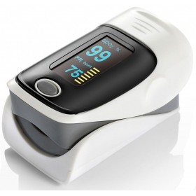 Grijze vingeroximeter met OLED-display