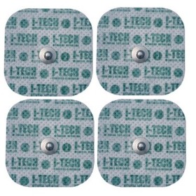 Voorgegeleerde elektroden voor elektrostimulatie 48x48 knop - 4 stuks.