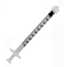Seringue 3 pièces sans aiguille - 1 ml llc - paquet 100 pièces