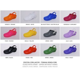 Clogs - met/zonder gaten met band - kleur/maat op aanvraag - 1 paar