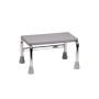 Single-step ladder in chromed steel for medical tables