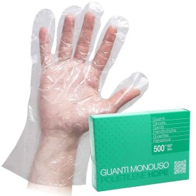 Guanti in polietilene ad alta densità idoneo per il contatto alimentare - 500 pezzi