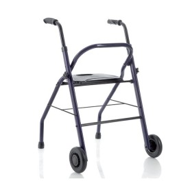 Rollator Pliabil Din Otel Vopsit - 2 Roti - Cu Scaun Si Cos - Zeus